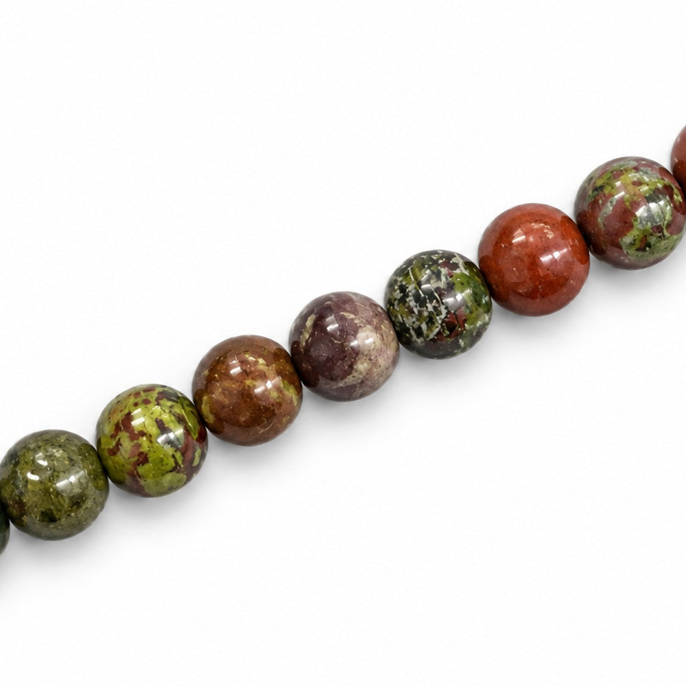 Bloodstone Dragon 8mm Round - Appox 45pcs