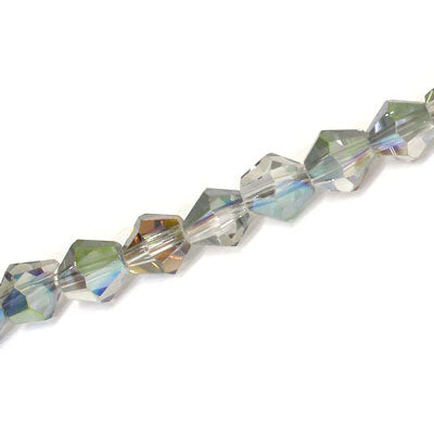 8MM CRYSTAL BI-CONE STRANDS - APPROX 40 / PCS - CRYSTAL RAINBOW