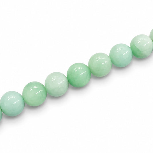 Green Angelite 8mm Round - Approx 46pcs