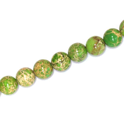 IMPERIAL JASPER BEADS DYED 8MM GREEN - 50 PCS