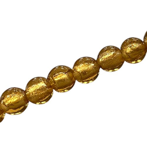 8 MM ROUND FOIL BEADS LT COPPER - 40 PCS
