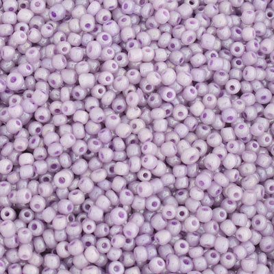 #8/0 SEED BEADS - APPROX 100G - LIGHT PURPLE PEARL