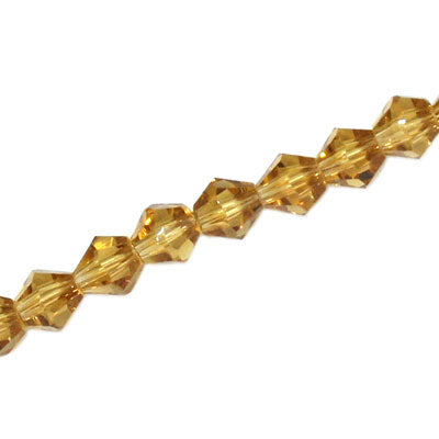 8MM CRYSTAL BI-CONE STRANDS - APPROX 39/PCS - LIGHT TOPAZ