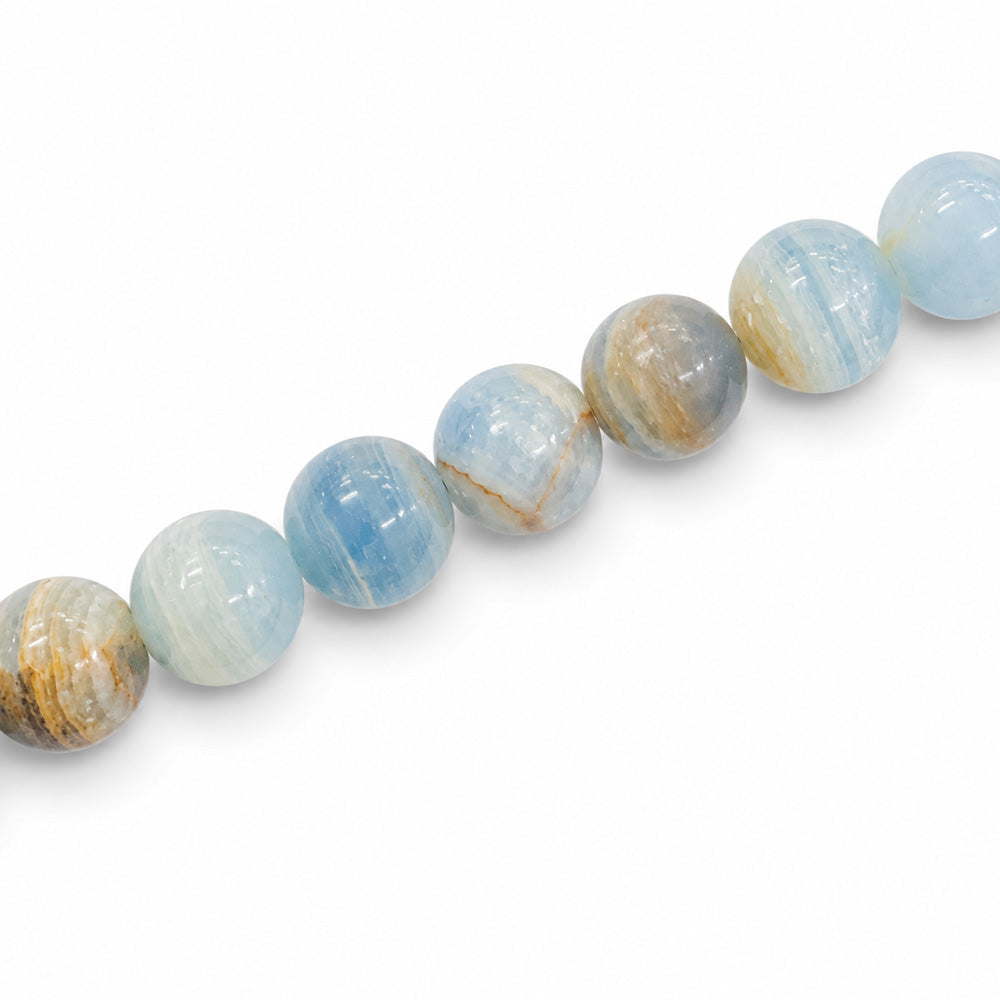 Blue Calcite 8mm Round - Approx 46pcs