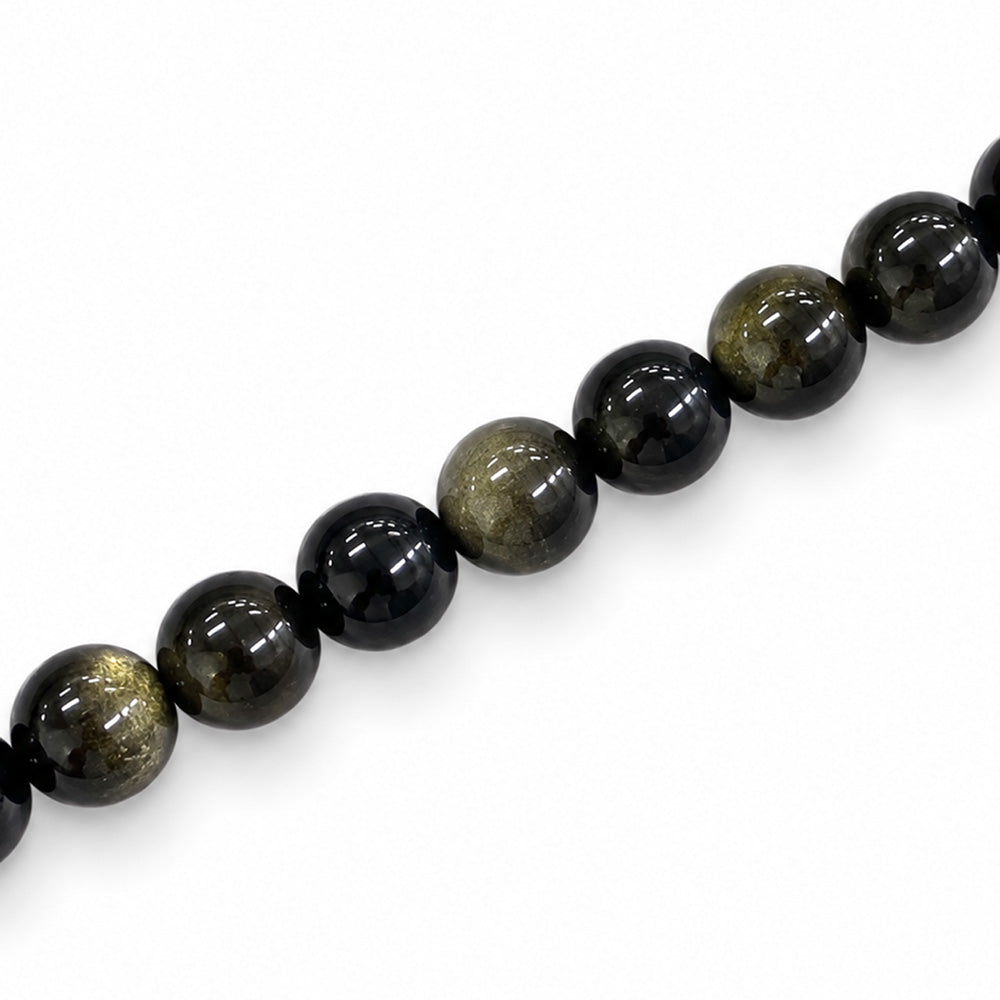 Gold Obsidian 8mm Round - Appox 48pcs