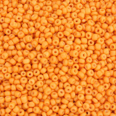 #8/0 SEED BEADS - APPROX 100G - OPAQUE ORANGE