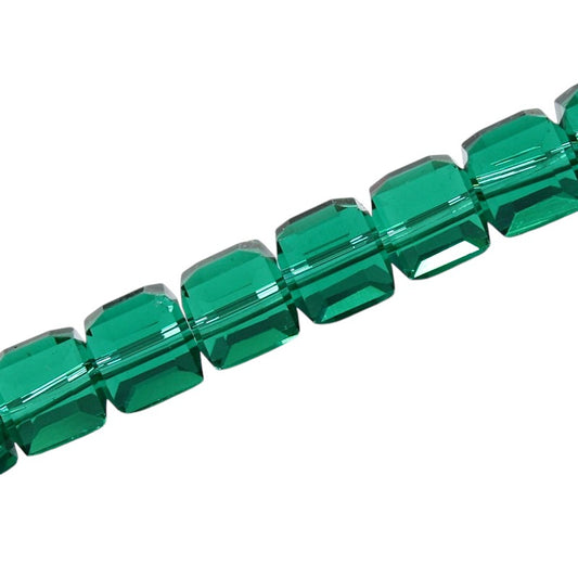 8 MM CUBE BEADS APPROX 100 PCS / TEAL