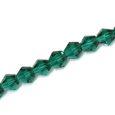 8MM CRYSTAL BI-CONE STRANDS - APPROX 40 / PCS - TEAL