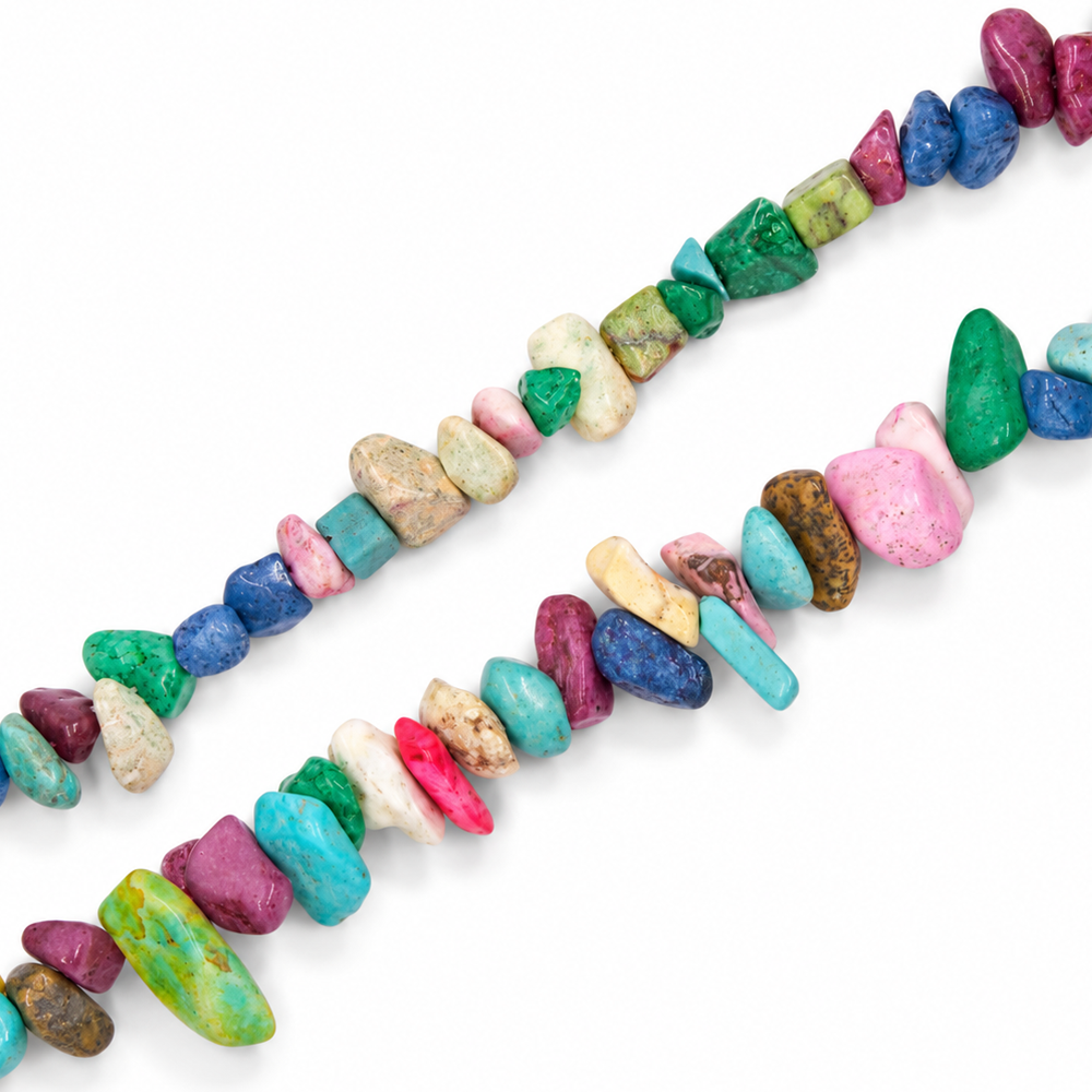 Howlite Mixed Chip Beads - 84cm Strand