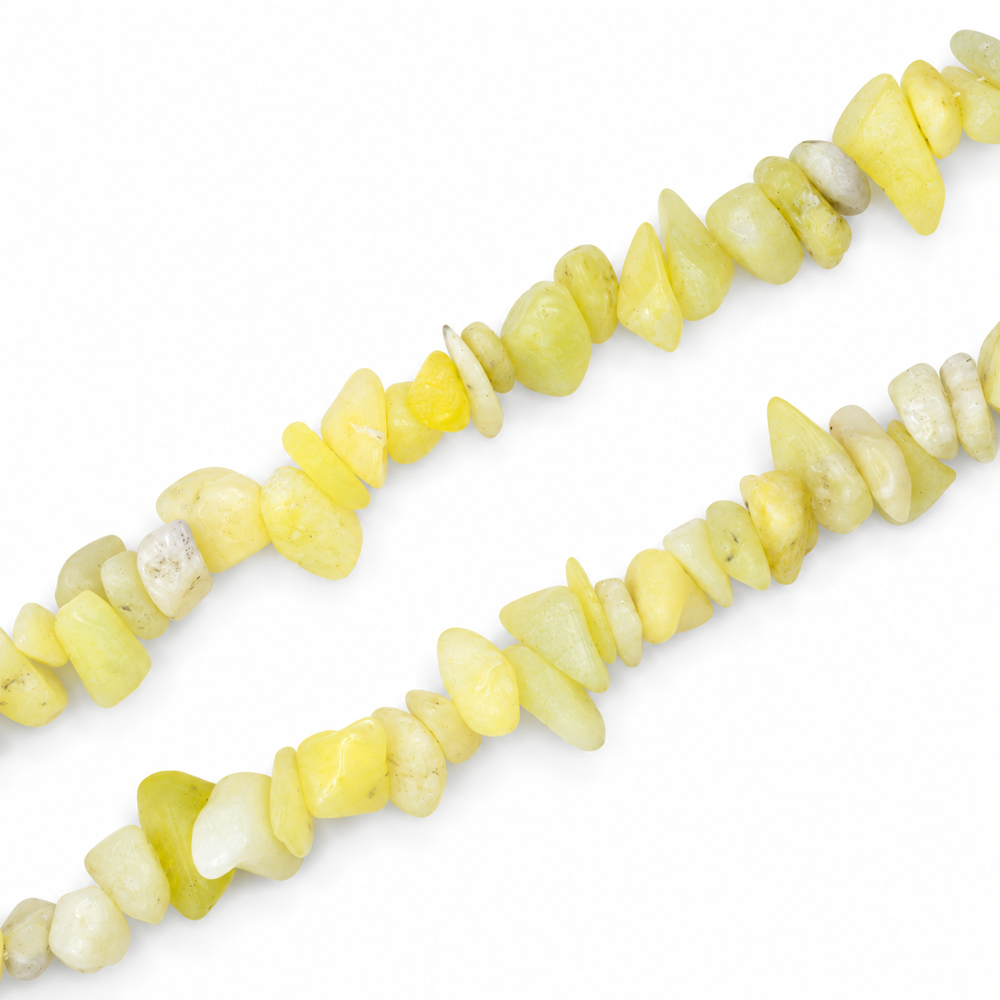 Lemon Jade Chip Beads - 84cm Strand