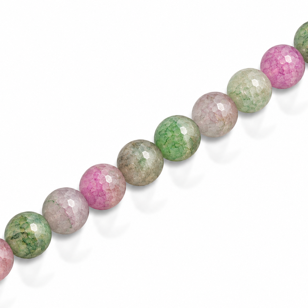 6mm Round Glass Crackle Beads Evodia - Approx. 70pcs