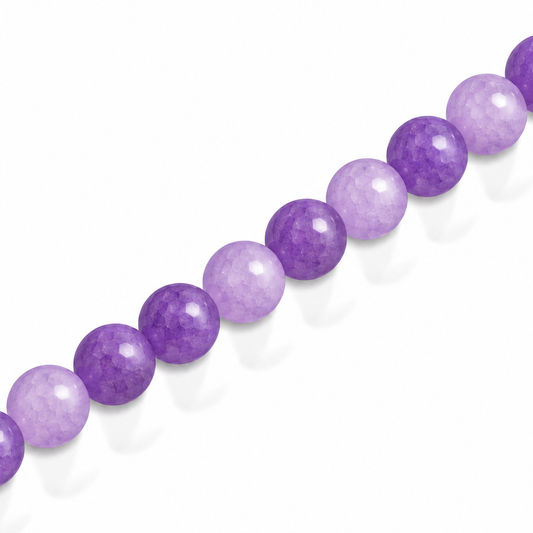 6mm Round Glass Crackle Beads Iris - Approx. 70pcs
