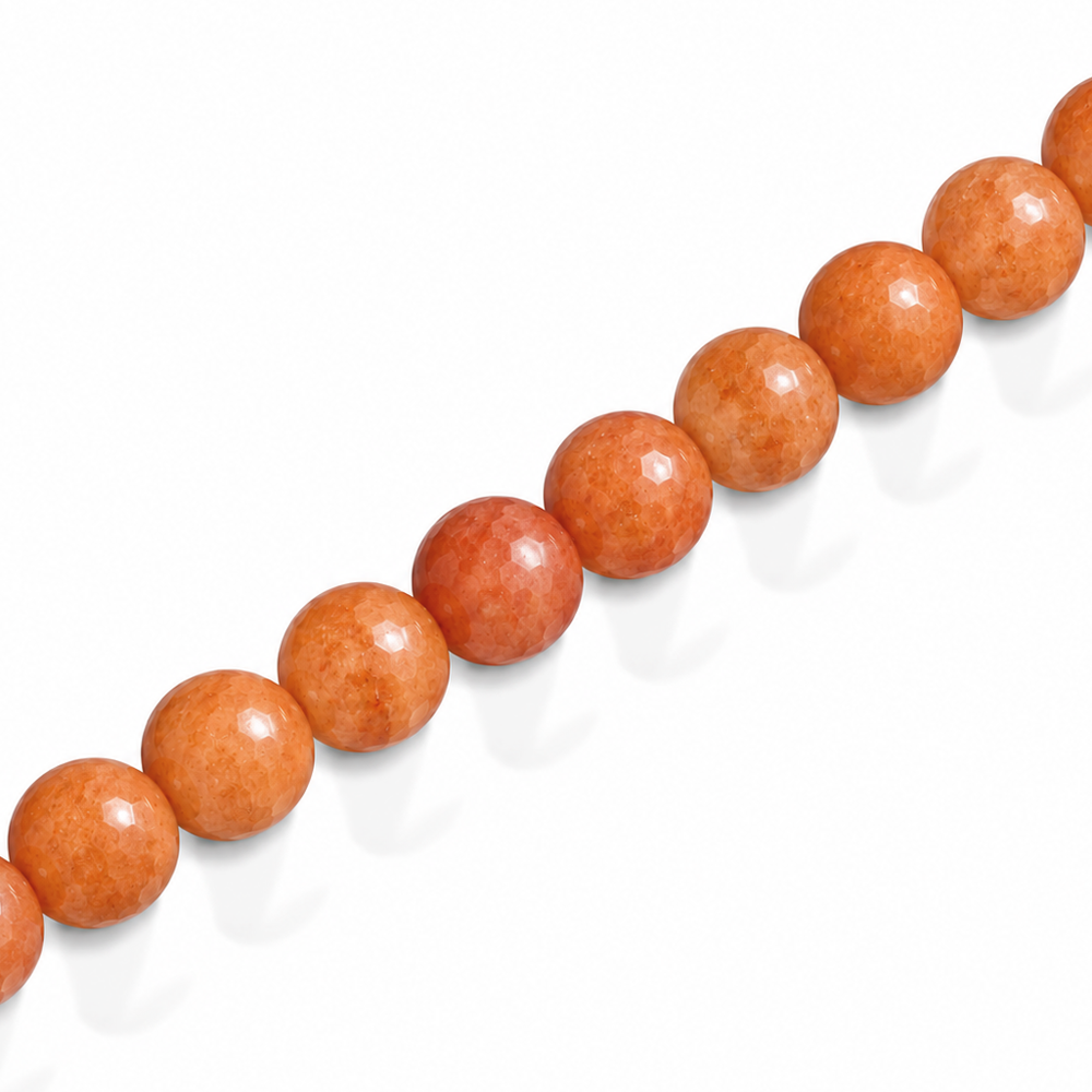 6mm Round Glass Crackle Beads Rust - Approx. 70pcs