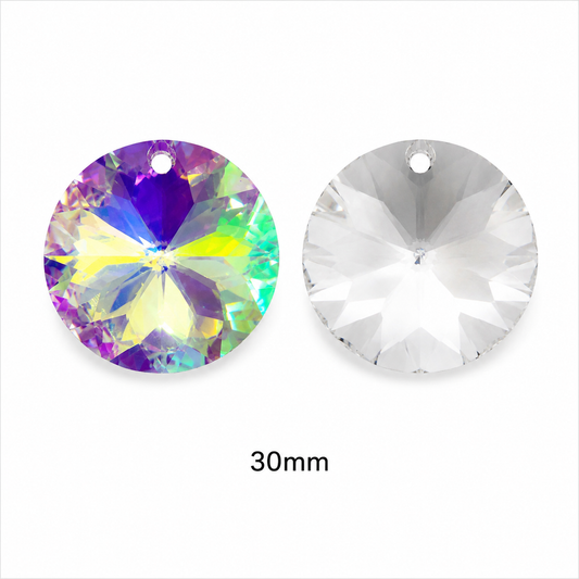 30MM FACETED CRYSTAL 1PC