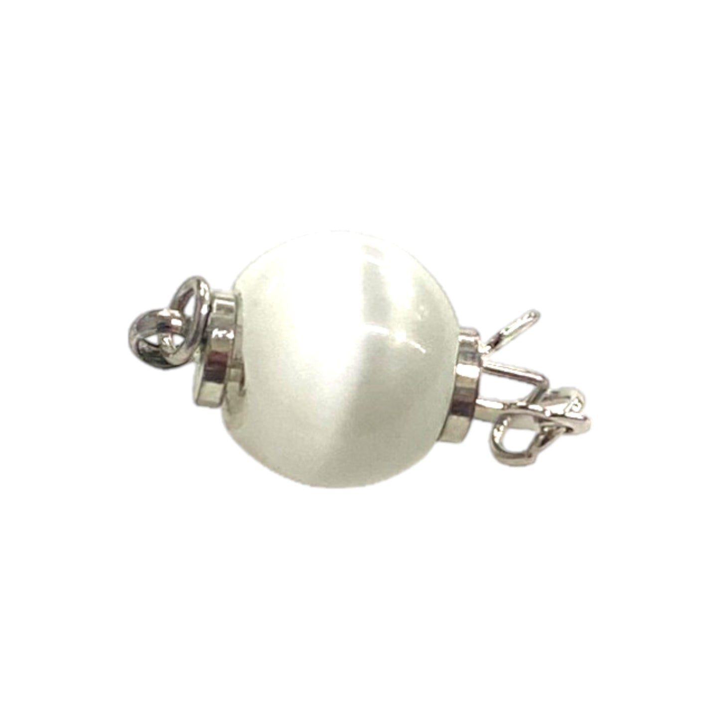 18 X 10 MM WHITE CLASP - 1 PCS