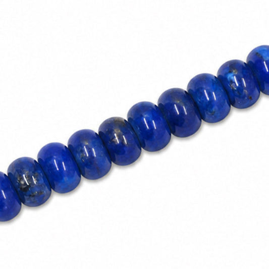 Dyed Jade 6x4mm Smooth Rondelle Dark Blue - Approx. 90pcs