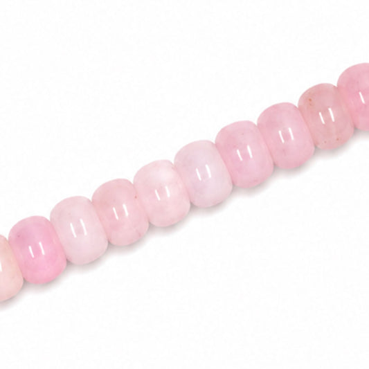 Dyed Jade 6x4mm Smooth Rondelle Pink - Approx. 90pcs