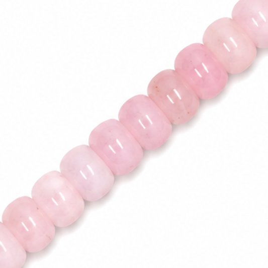 Dyed Jade 6x4mm Smooth Rondelle Pink - Approx. 90pcs