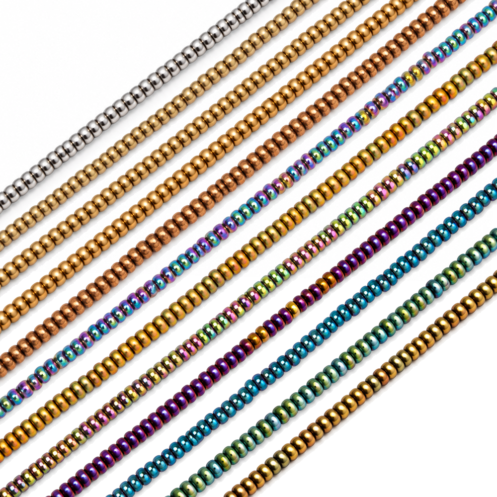 Hematite 2x1mm Disc Beads - Approx. 360pcs