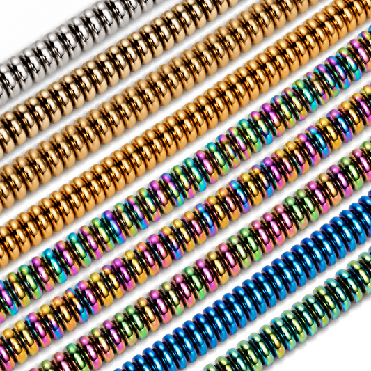 Hematite 6x3mm Disc Beads - Approx. 130pcs