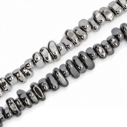 Hematite Pebble Beads Mirror Finish - Approx. 120pcs