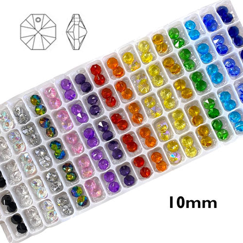 10 MM OCTAGON 1 HOLE - 10 PCS