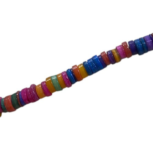 6.5 X 2 MM SHELL BEADS MIX - 40 CM STRAND