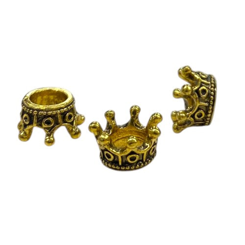 10 X 6 MM GOLD CROWN - 10 PCS