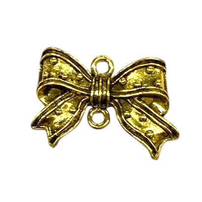 BOW CONNECTOR 28 X 18 MM GOLD - 5 PCS