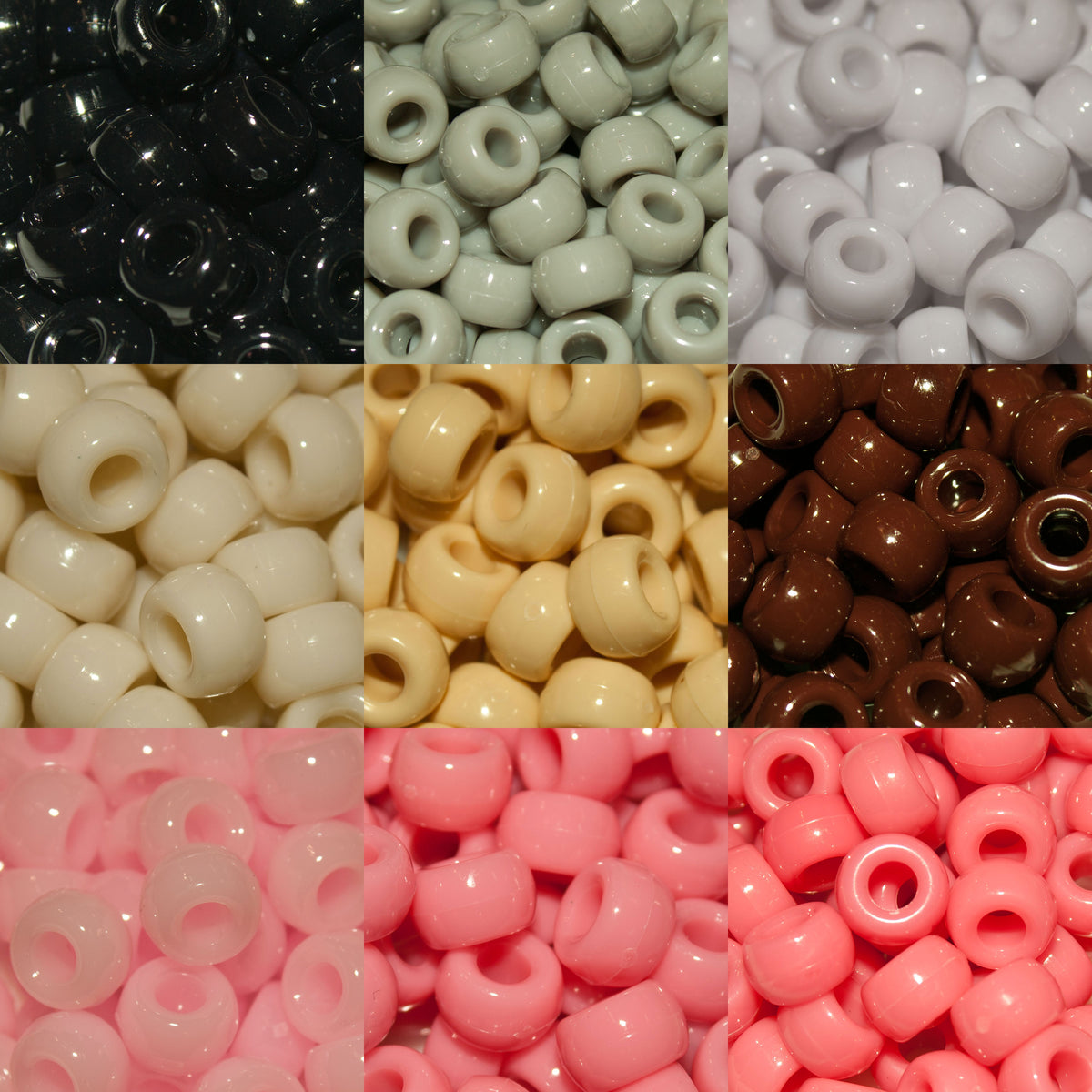 Pony Beads 9x6mm Opaque - Approx. 95pcs