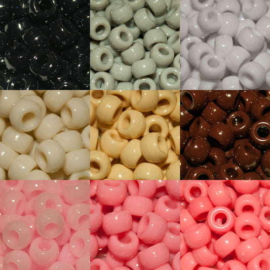 Pony Beads 9x6mm Opaque - Approx. 95pcs