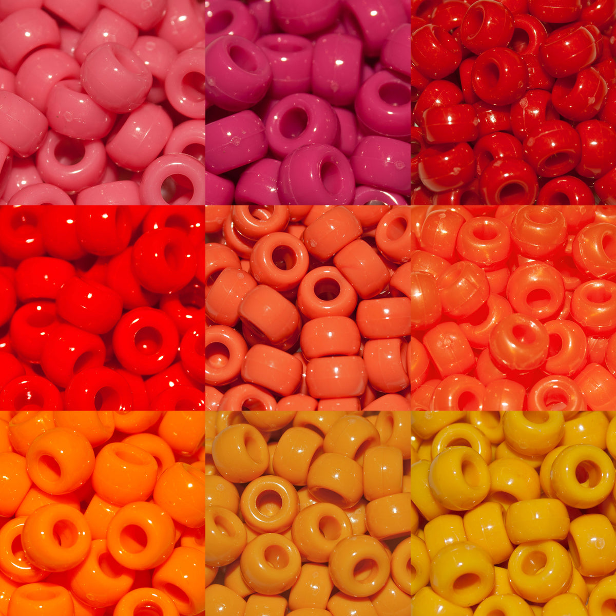 Pony Beads 9x6mm Opaque - Approx. 95pcs
