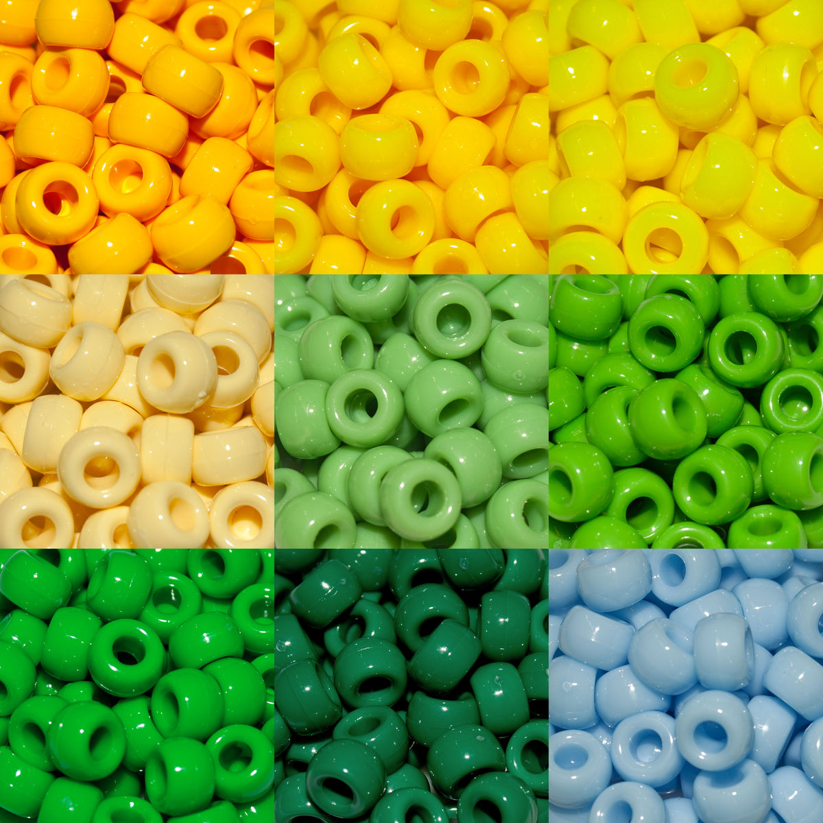 Pony Beads 9x6mm Opaque - Approx. 95pcs