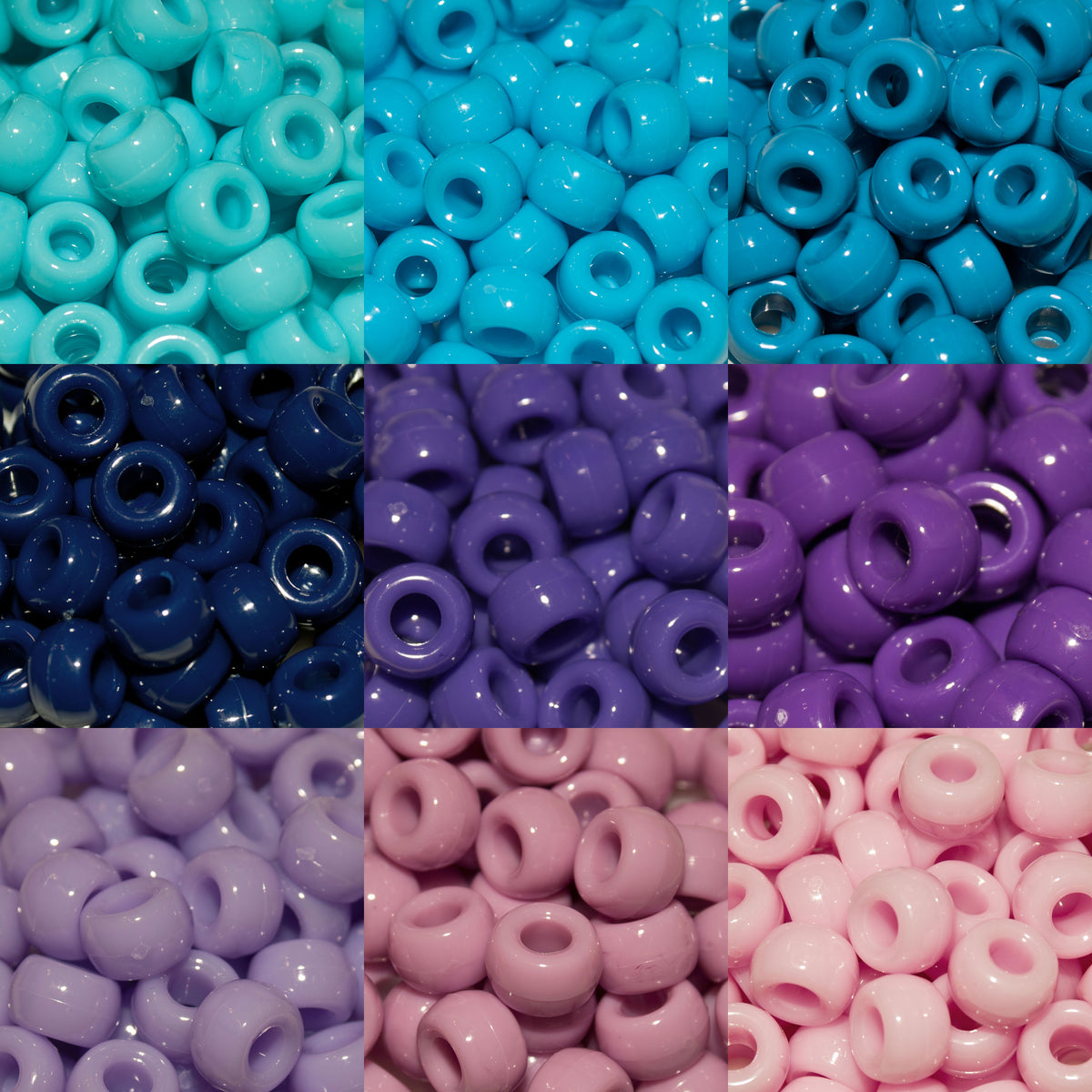 Pony Beads 9x6mm Opaque - Approx. 95pcs