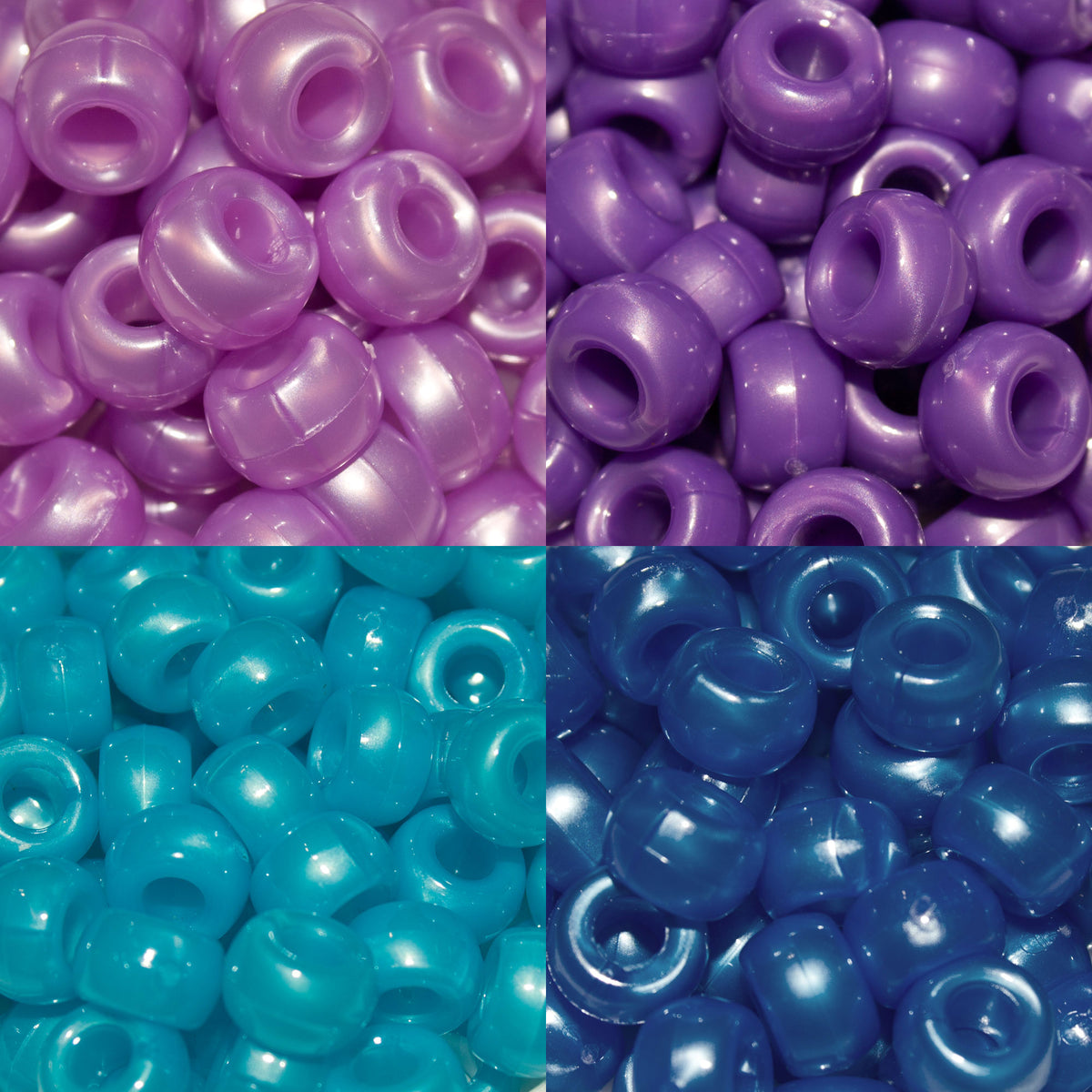Pony Beads 9x6mm Pearl - Approx. 95pcs