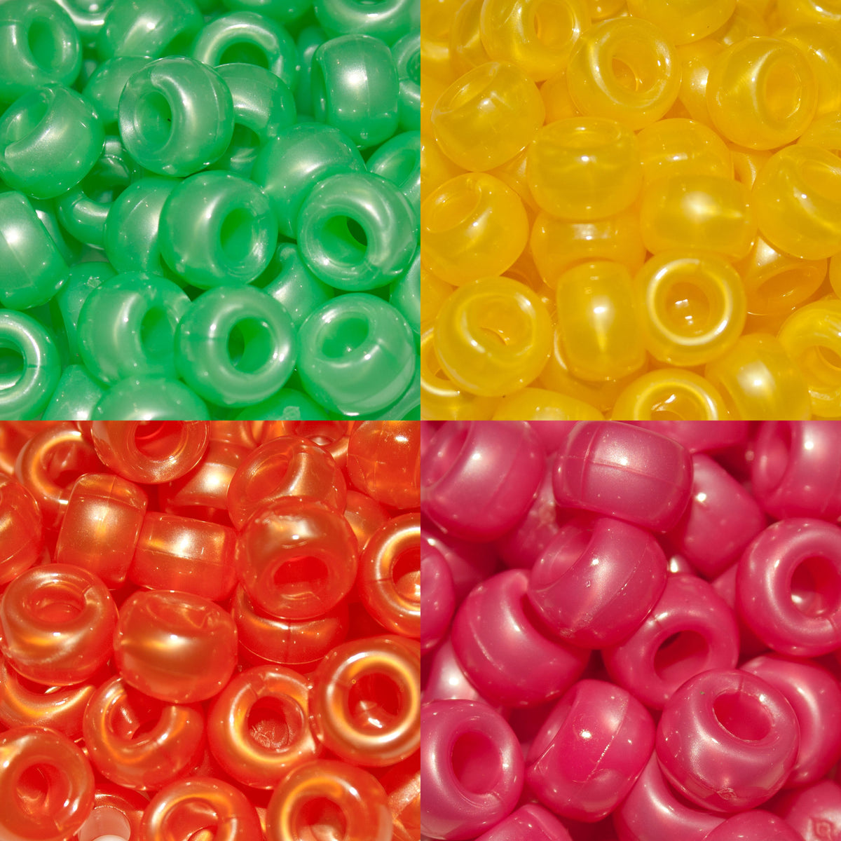 Pony Beads 9x6mm Pearl - Approx. 95pcs