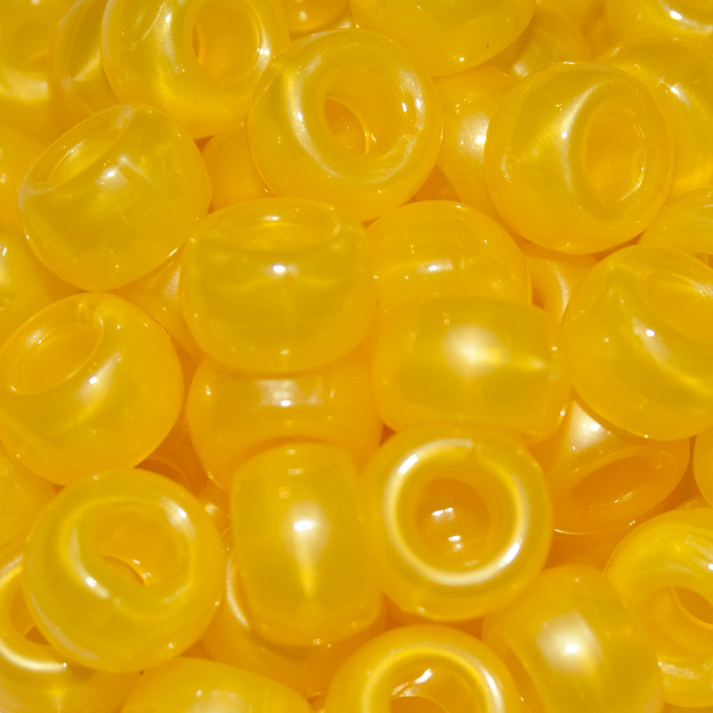 Pony Beads 9x6mm Pearl - Approx. 95pcs