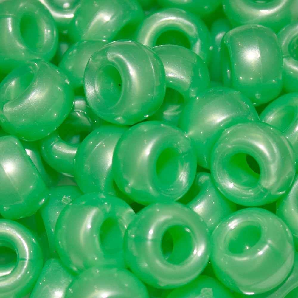 Pony Beads 9x6mm Pearl - Approx. 95pcs