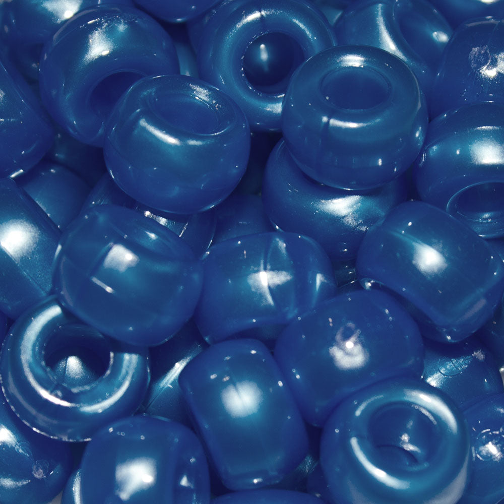 Pony Beads 9x6mm Pearl - Approx. 95pcs