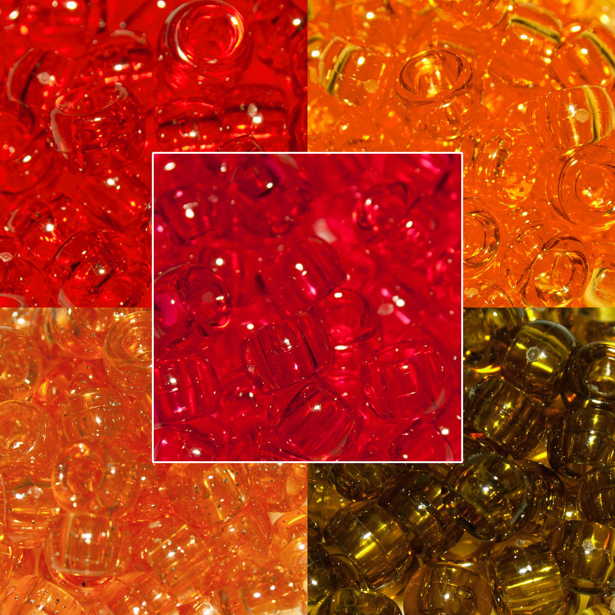 Pony Beads 9x6mm Transparent - Approx. 95pcs