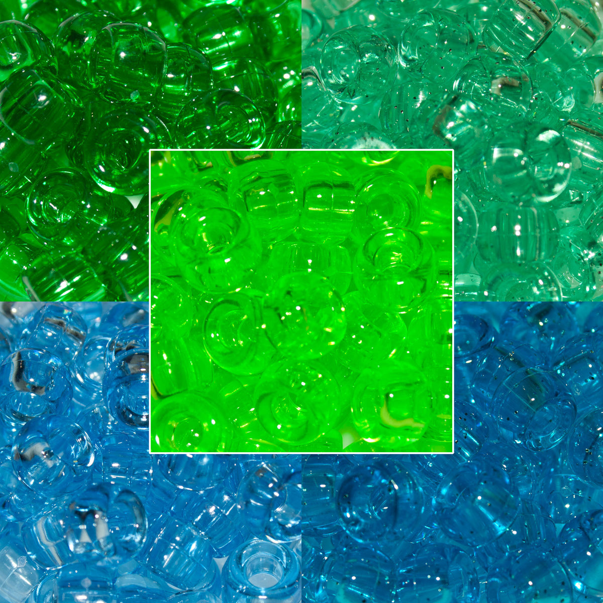 Pony Beads 9x6mm Transparent - Approx. 95pcs