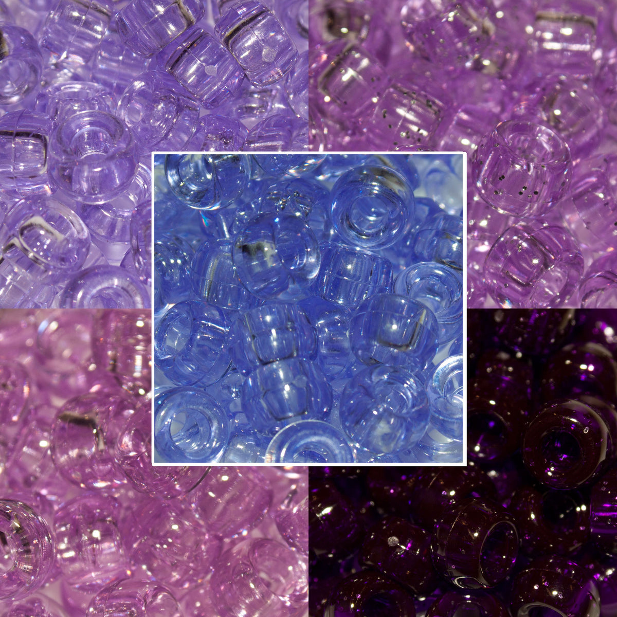 Pony Beads 9x6mm Transparent - Approx. 95pcs