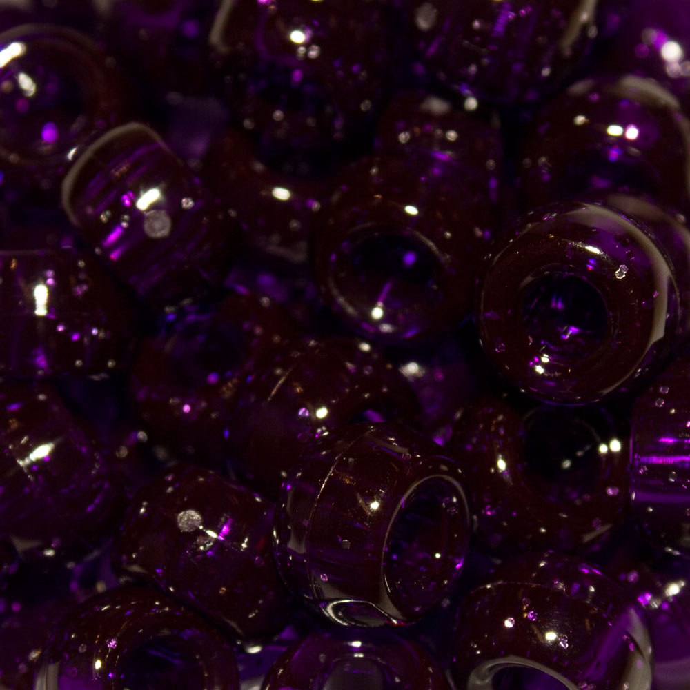 Pony Beads 9x6mm Transparent - Approx. 95pcs