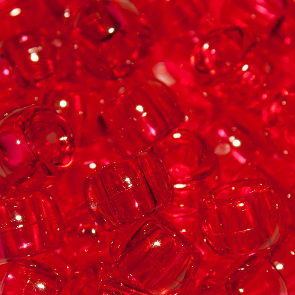 Pony Beads 9x6mm Transparent - Approx. 95pcs