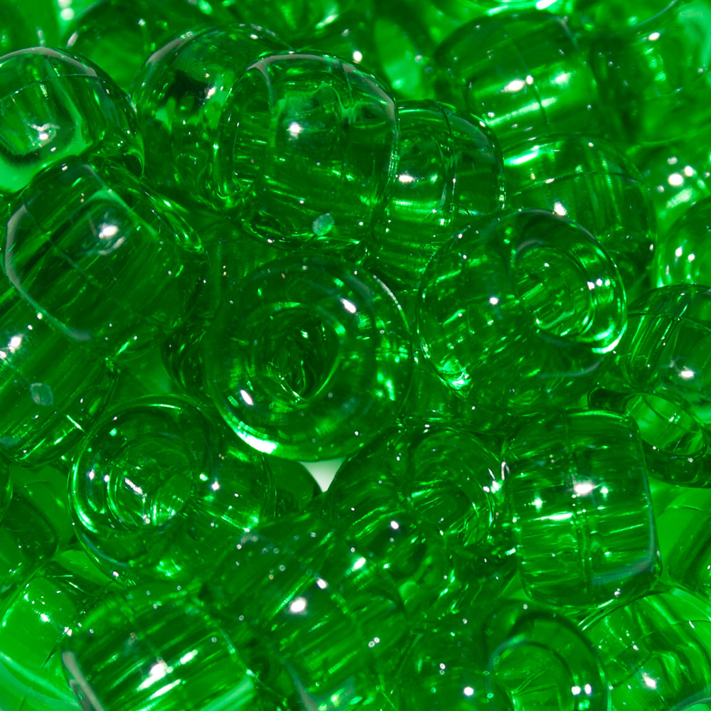 Pony Beads 9x6mm Transparent - Approx. 95pcs