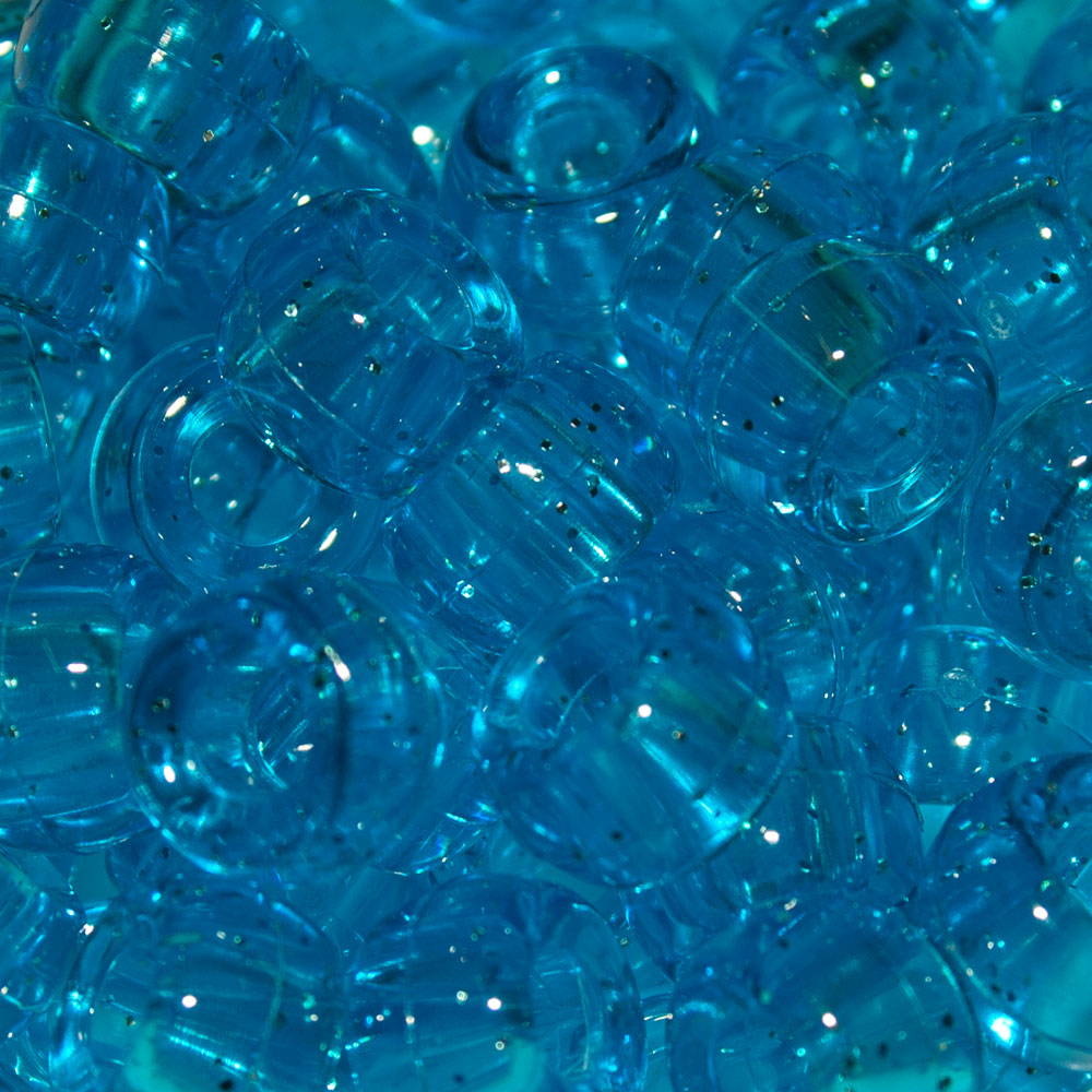 Pony Beads 9x6mm Transparent - Approx. 95pcs