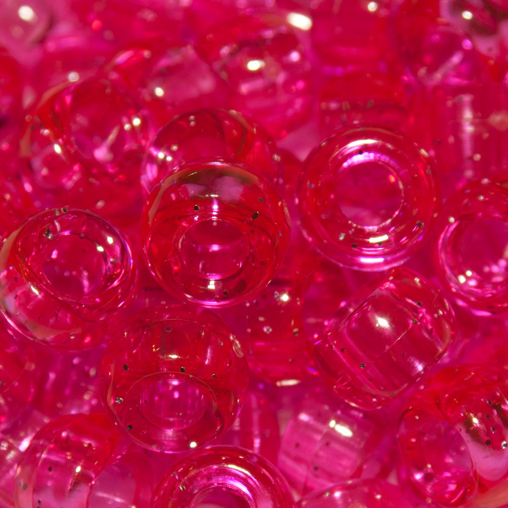 Pony Beads 9x6mm Transparent - Approx. 95pcs