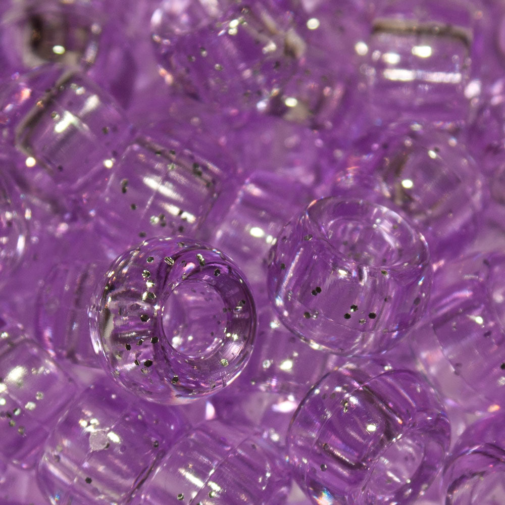 Pony Beads 9x6mm Transparent - Approx. 95pcs