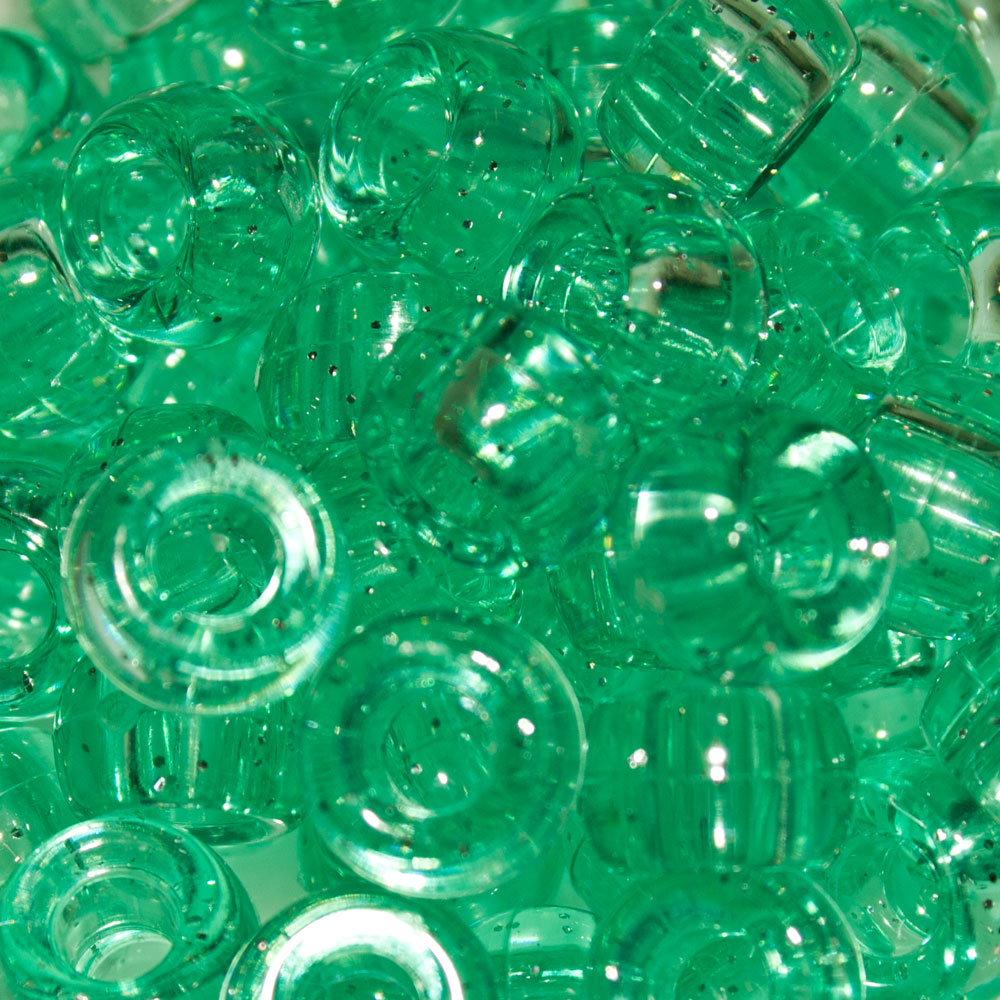 Pony Beads 9x6mm Transparent - Approx. 95pcs