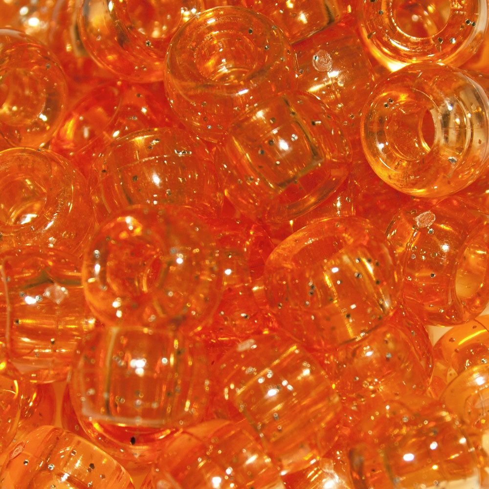 Pony Beads 9x6mm Transparent - Approx. 95pcs